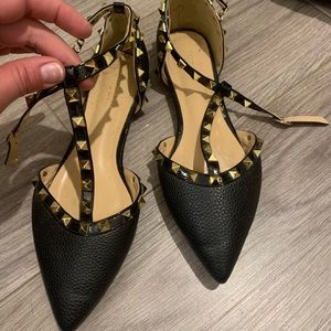 Studded strappy flats